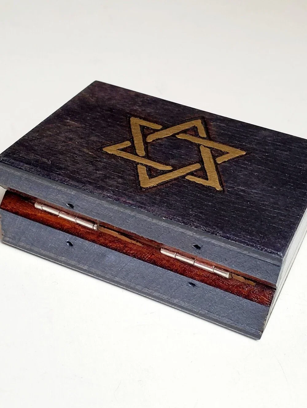 Judaicia Star Of David Handcrafted Wooden Trinket Box